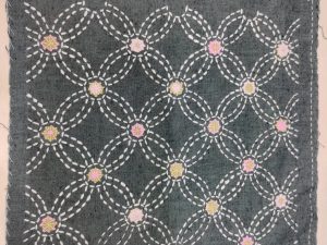 Patrón Sashiko con acabado canario